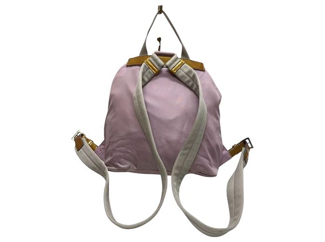 Mochila de nylon rosa con logo Prada - vista 3