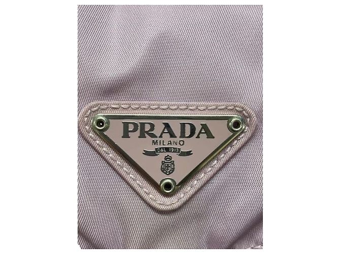 Mochila de nylon rosa con logo Prada - vista 5