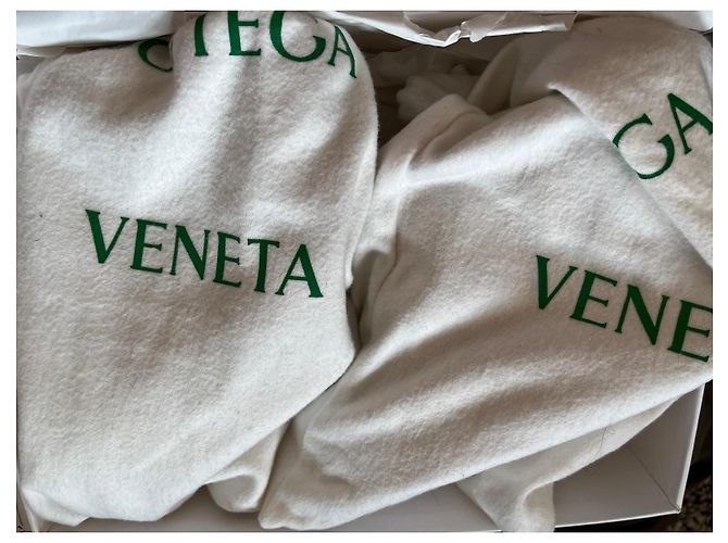 Bottega Veneta Mules em bloco de capim-marinho em couro de bezerro Caqui Verde claro - vista 5