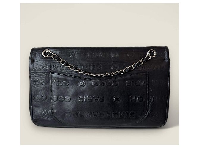 2.55 Borsa a spalla in pelle embossata Chanel 31 Rue Cambon Nero - vista 2