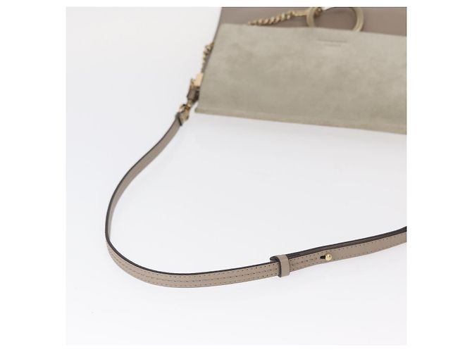 Chloé Borsa a Spalla Faye in Pelle e Camoscio Media di Chloe Beige - vista 7