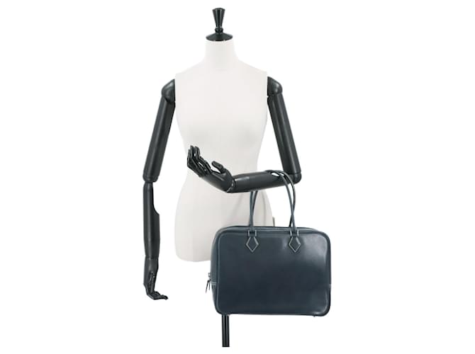 Borsa Hermès Plume 32 Blu navy - vista 10