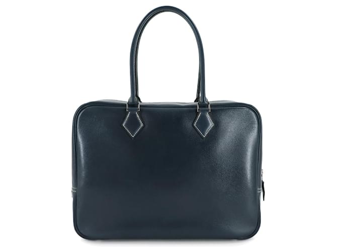 Borsa Hermès Plume 32 Blu navy - vista 3