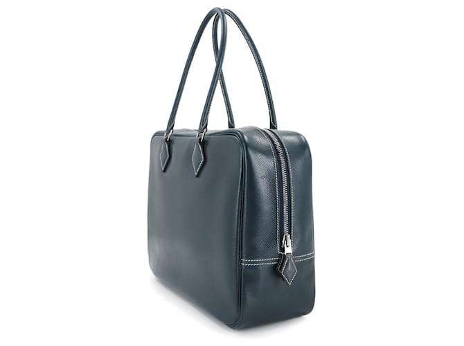Borsa Hermès Plume 32 Blu navy - vista 4