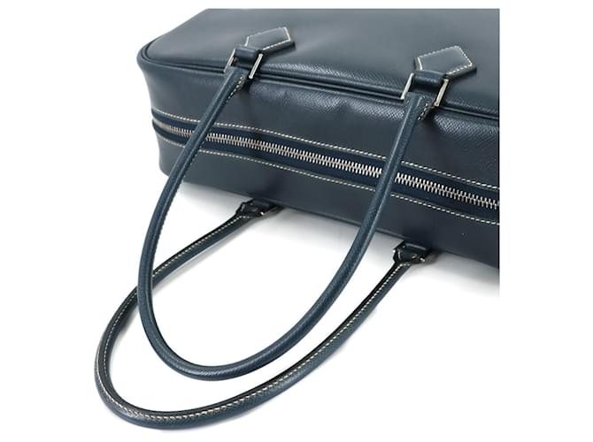 Borsa Hermès Plume 32 Blu navy - vista 6