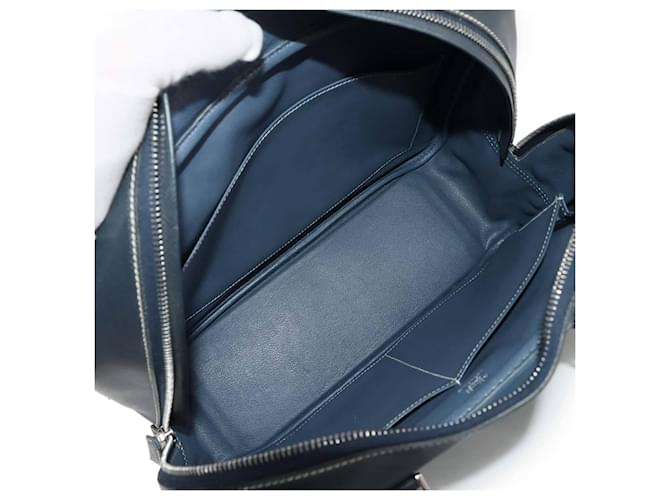 Borsa Hermès Plume 32 Blu navy - vista 7