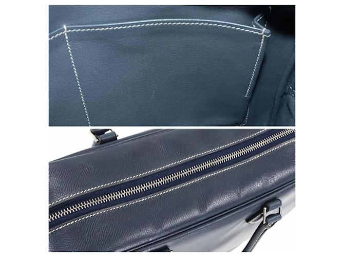 Borsa Hermès Plume 32 Blu navy - vista 9