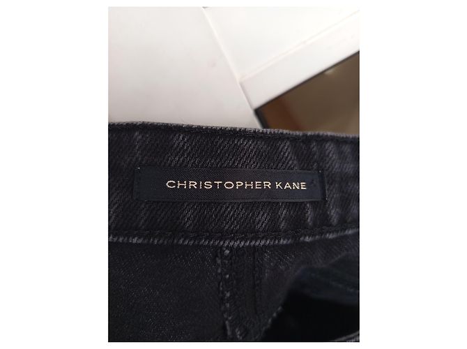 Christopher Kane Jeans Schwarz Grau Baumwolle Größe 28 - Ansicht 11