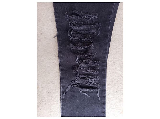 Christopher Kane Jeans Schwarz Grau Baumwolle Größe 28 - Ansicht 4