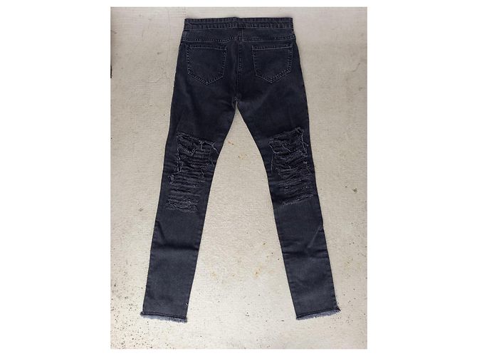 Christopher Kane Jeans Schwarz Grau Baumwolle Größe 28 - Ansicht 5
