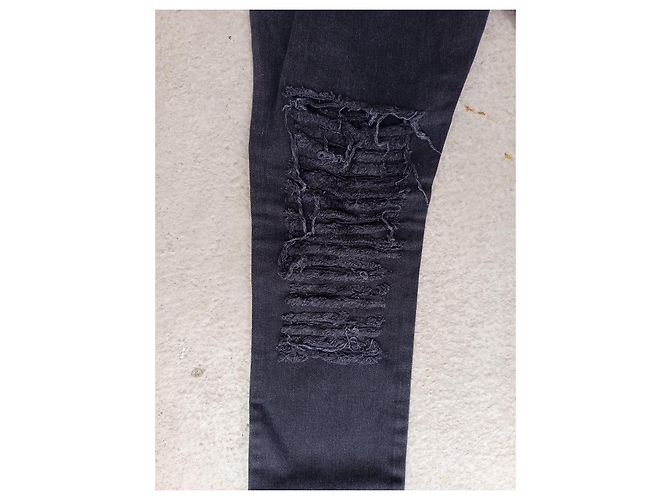 Christopher Kane Jeans Schwarz Grau Baumwolle Größe 28 - Ansicht 7