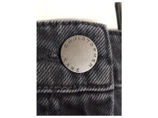 Christopher Kane Jeans Schwarz Grau Baumwolle Größe 28 - Ansicht 9