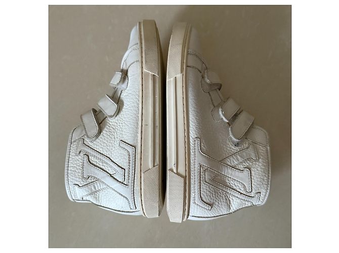 Baskets Louis Vuitton en cuir crème taille 29 Écru - vue 15