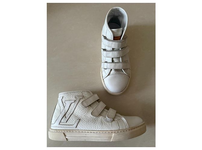 Baskets Louis Vuitton en cuir crème taille 29 Écru - vue 16