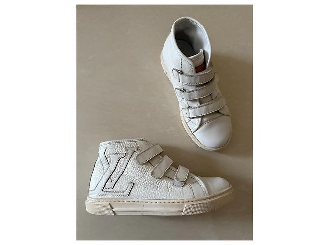 Baskets Louis Vuitton en cuir crème taille 29 Écru - vue 2