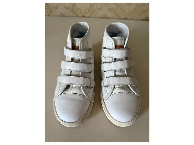 Baskets Louis Vuitton en cuir crème taille 29 Écru - vue 3