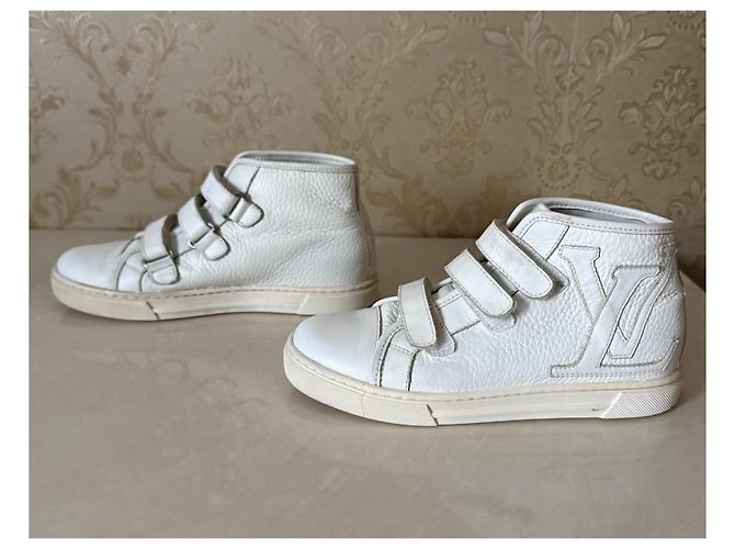 Baskets Louis Vuitton en cuir crème taille 29 Écru - vue 4