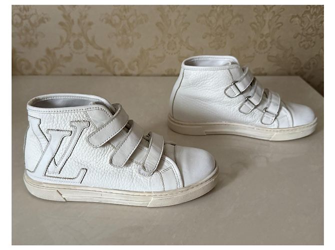 Baskets Louis Vuitton en cuir crème taille 29 Écru - vue 5
