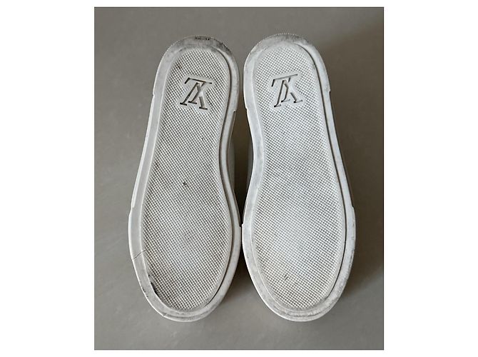 Baskets Louis Vuitton en cuir crème taille 29 Écru - vue 7