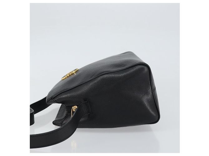 Céline Borsa a spalla in pelle con logo circolare Celine Nero - vista 4