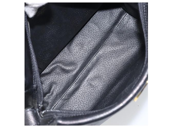 Céline Borsa a spalla in pelle con logo circolare Celine Nero - vista 5