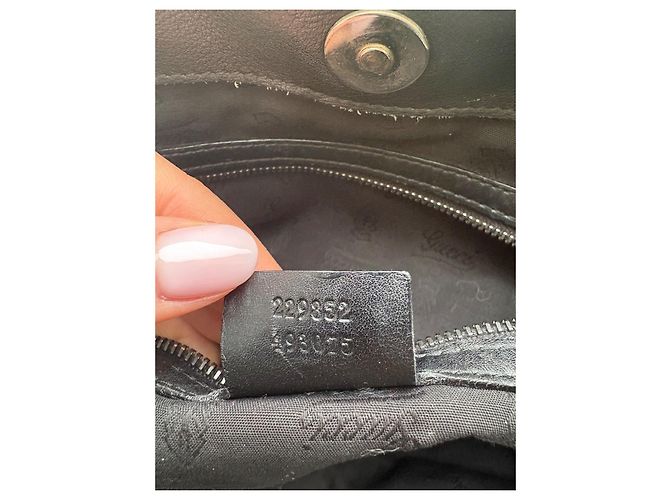 Gucci Tote Tasche Schwarzes Guccissima Leder - Ansicht 10
