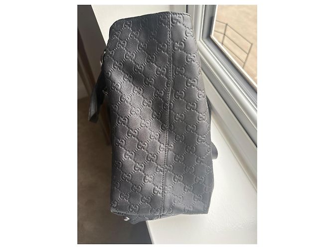 Gucci Tote Tasche Schwarzes Guccissima Leder - Ansicht 3