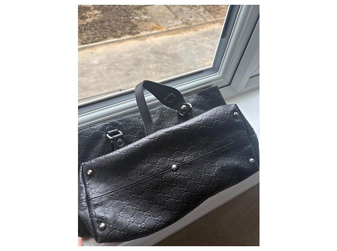 Gucci Tote Tasche Schwarzes Guccissima Leder - Ansicht 7