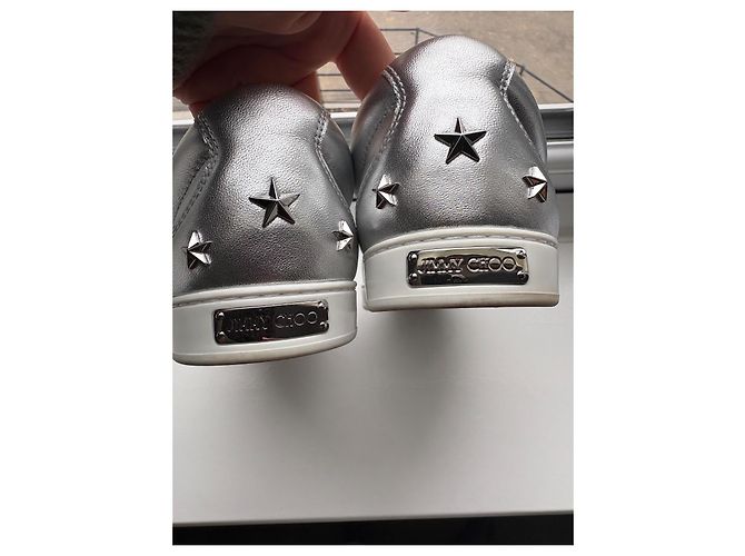 Jimmy Choo Scarpe stringate in pelle metallizzata Metallico - vista 5