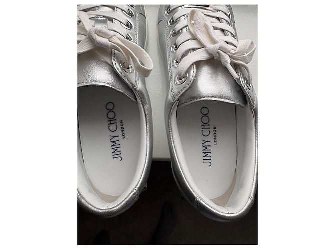 Jimmy Choo Scarpe stringate in pelle metallizzata Metallico - vista 6