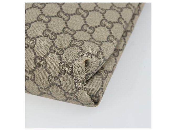 Borsa tote in PVC beige e oro della linea Sherry GG Plus Supreme di GUCCI Auth ka2201 D'oro - vista 12