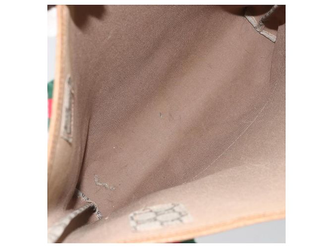 Borsa tote in PVC beige e oro della linea Sherry GG Plus Supreme di GUCCI Auth ka2201 D'oro - vista 17
