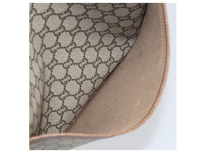 Borsa tote in PVC beige e oro della linea Sherry GG Plus Supreme di GUCCI Auth ka2201 D'oro - vista 20