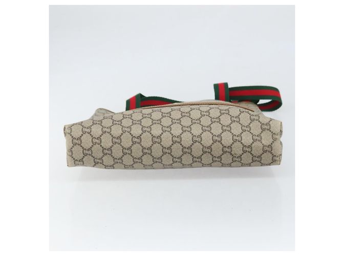Borsa tote in PVC beige e oro della linea Sherry GG Plus Supreme di GUCCI Auth ka2201 D'oro - vista 9