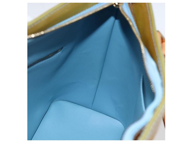 LOUIS VUITTON Borsa a Mano Monogram Vernis Houston Blu Baby M91005 LV Auth bs33150 Blu chiaro - vista 19