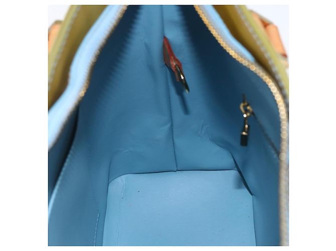 LOUIS VUITTON Borsa a Mano Monogram Vernis Houston Blu Baby M91005 LV Auth bs33150 Blu chiaro - vista 20