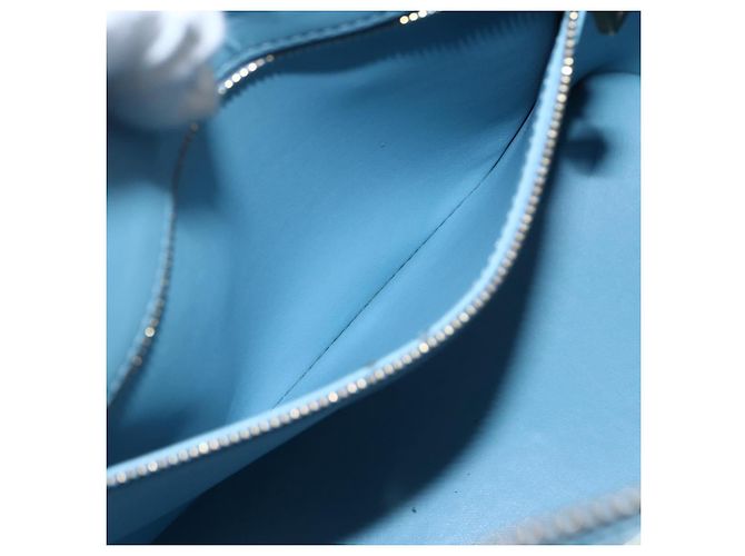 LOUIS VUITTON Borsa a Mano Monogram Vernis Houston Blu Baby M91005 LV Auth bs33150 Blu chiaro - vista 21