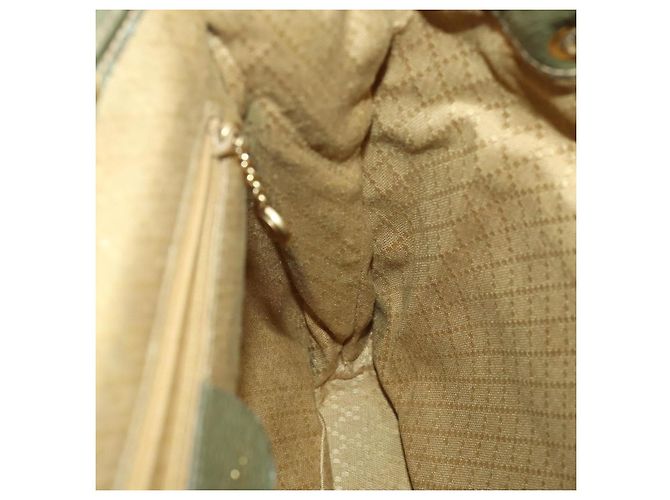 Bamboo Zaino in Bambù GUCCI Camoscio Khaki Oro 003 58 0016 Auth BA9952 D'oro Cachi - vista 20