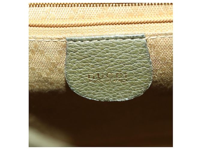 Bamboo Zaino in Bambù GUCCI Camoscio Khaki Oro 003 58 0016 Auth BA9952 D'oro Cachi - vista 26