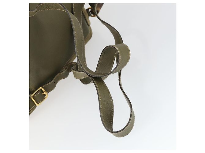 Bamboo Zaino in Bambù GUCCI Camoscio Khaki Oro 003 58 0016 Auth BA9952 D'oro Cachi - vista 9