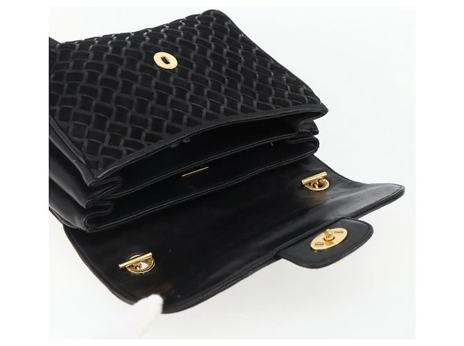 BALLY Borsa a Spalla Pelle Camoscio Nero Oro Auth 171410 D'oro - vista 10