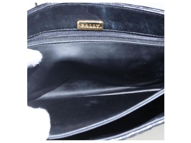 BALLY Borsa a Spalla Pelle Camoscio Nero Oro Auth 171410 D'oro - vista 11