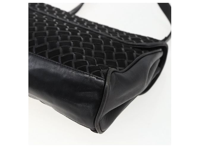 BALLY Borsa a Spalla Pelle Camoscio Nero Oro Auth 171410 D'oro - vista 15