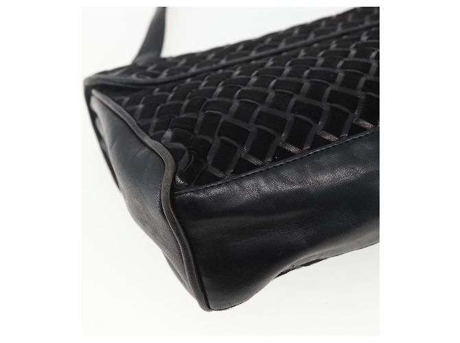 BALLY Borsa a Spalla Pelle Camoscio Nero Oro Auth 171410 D'oro - vista 16