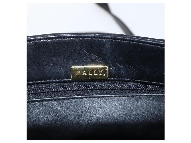 BALLY Borsa a Spalla Pelle Camoscio Nero Oro Auth 171410 D'oro - vista 17