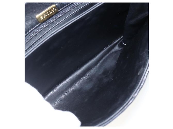 BALLY Borsa a Spalla Pelle Camoscio Nero Oro Auth 171410 D'oro - vista 21