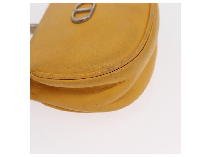 Borsa a spalla in pelle Christian Dior gialla argento autentica bs33120 Giallo - vista 10