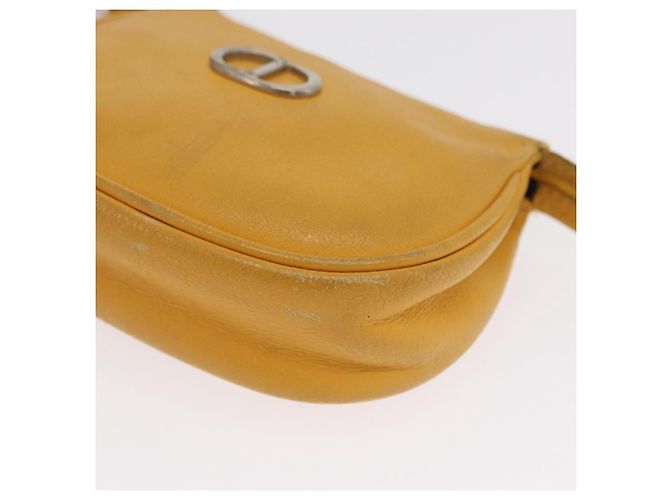 Borsa a spalla in pelle Christian Dior gialla argento autentica bs33120 Giallo - vista 11