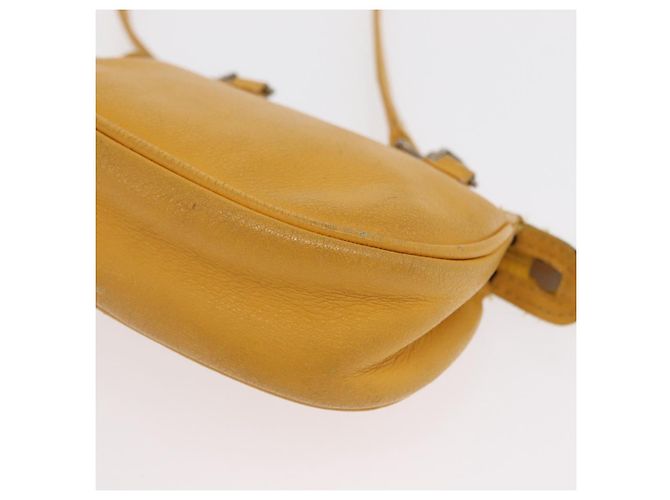 Borsa a spalla in pelle Christian Dior gialla argento autentica bs33120 Giallo - vista 13