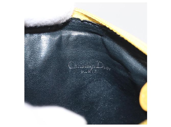 Borsa a spalla in pelle Christian Dior gialla argento autentica bs33120 Giallo - vista 16